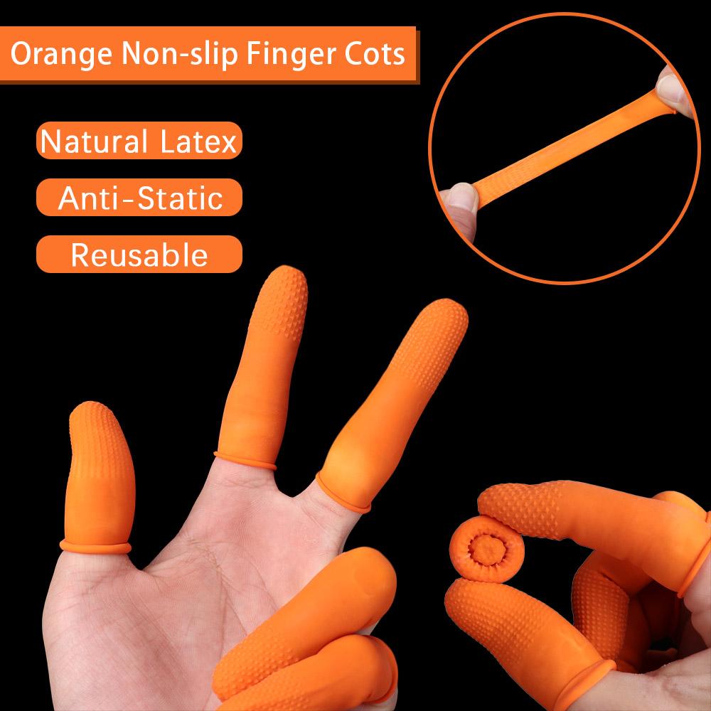 Nail Art Natural - 100PCS Reusable Finger Cover Natural Rubber