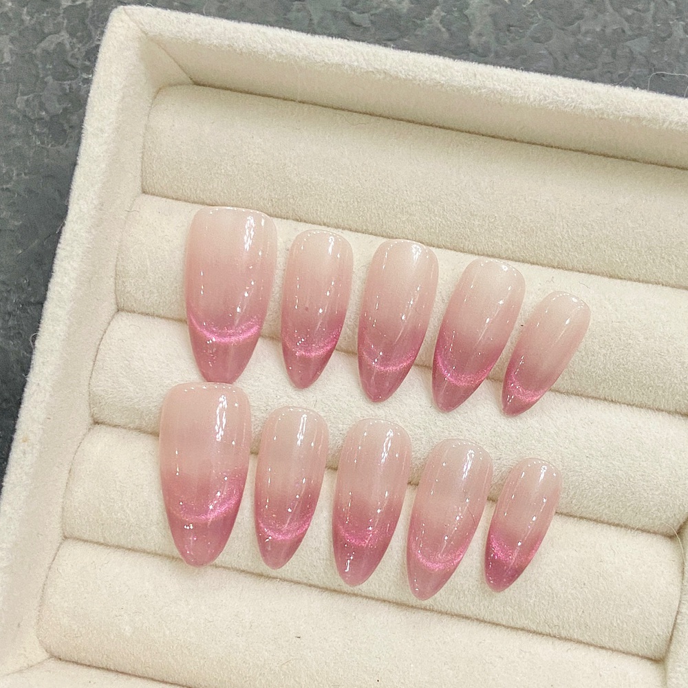 Nail Art Simple - Handmade Almond Press on Nails Simple