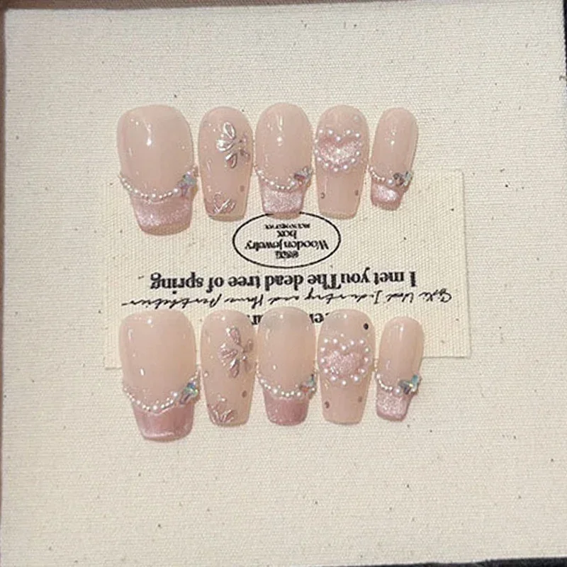 Nail Art Full Cat Eye - 10pcs Cute Handmade Cat Eye Powder
