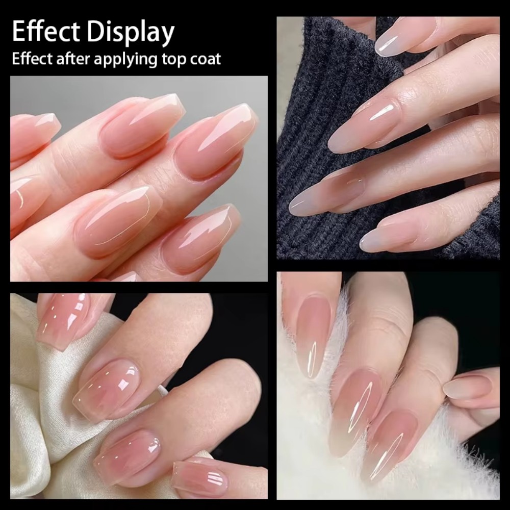 Nail Art Simple - 24Pcs Matte Nude Fake Nail Fashion