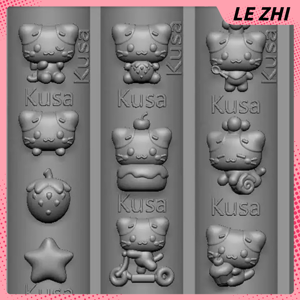 Nail Art Strawberry - 1Pcs Cartoon Kawai Cat Handmade Diy