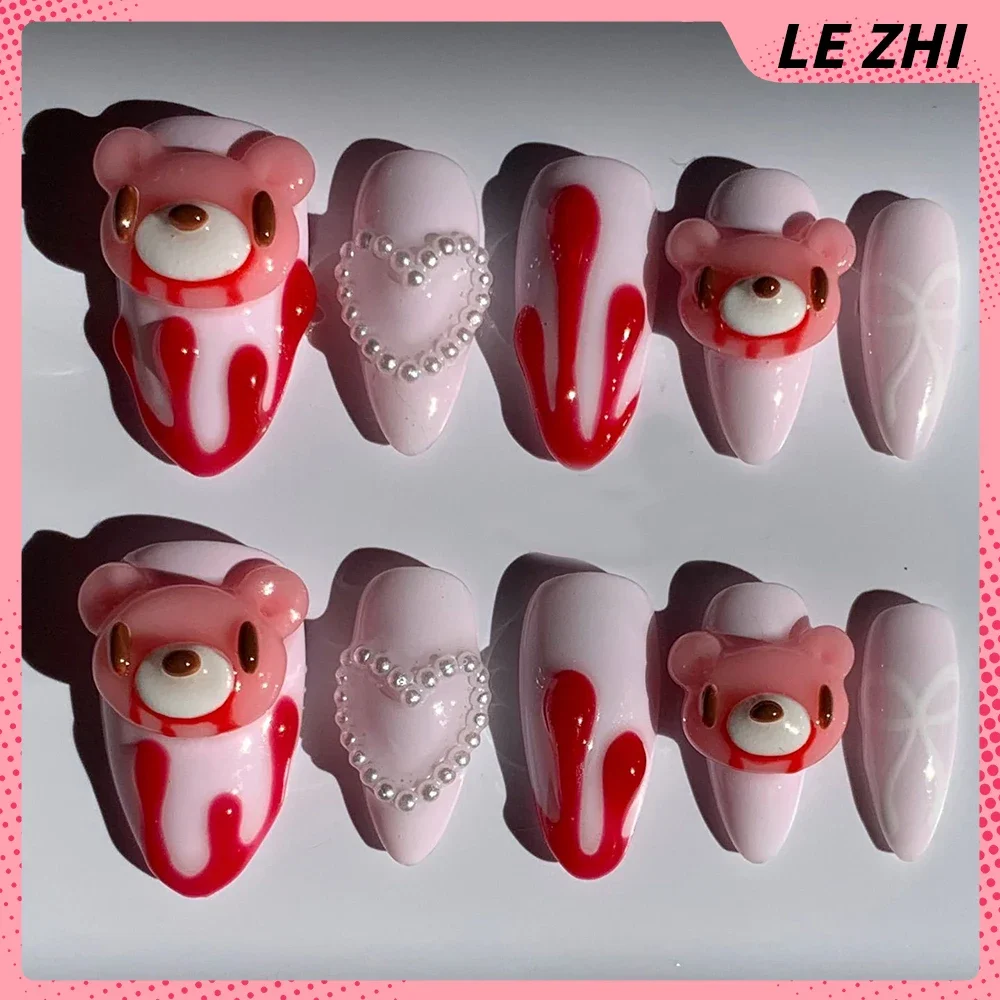 3D Kawaii Hand-Carved Rilakkum - огляд і ціна Nail Art Strawberry