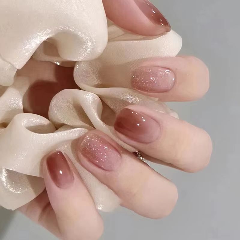 24Pcs Simple Short Gradient Na - огляд і ціна Nail Art Simple Elegant