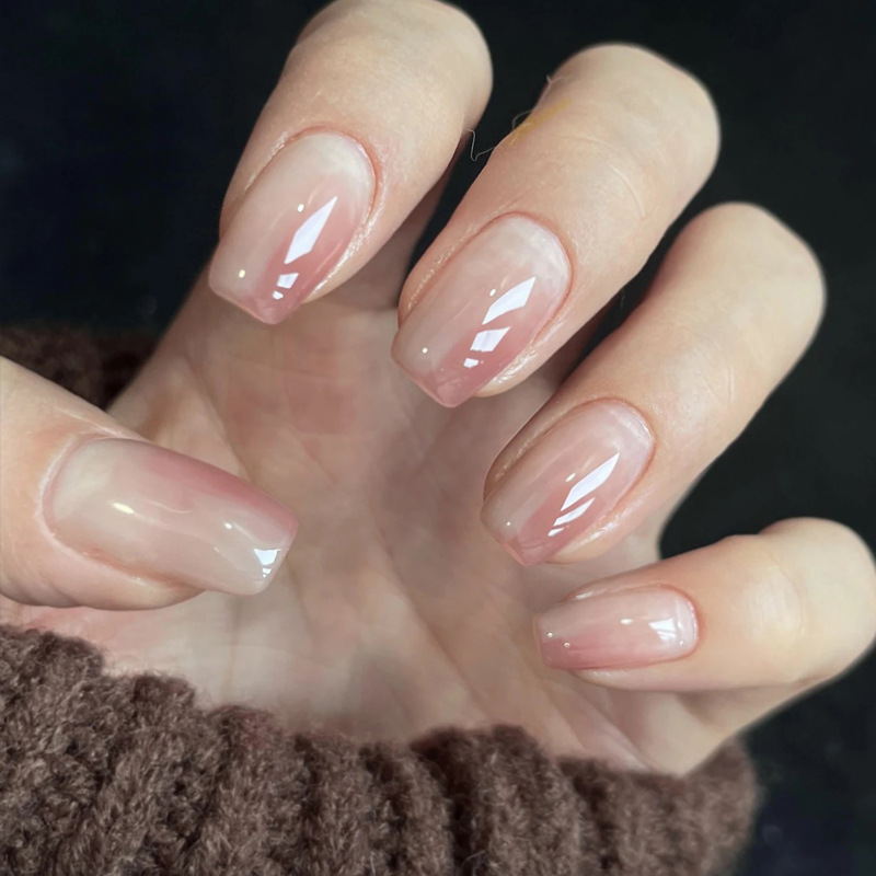 24Pcs Simple Short Gradient Na - огляд і ціна Nail Art Simple Elegant