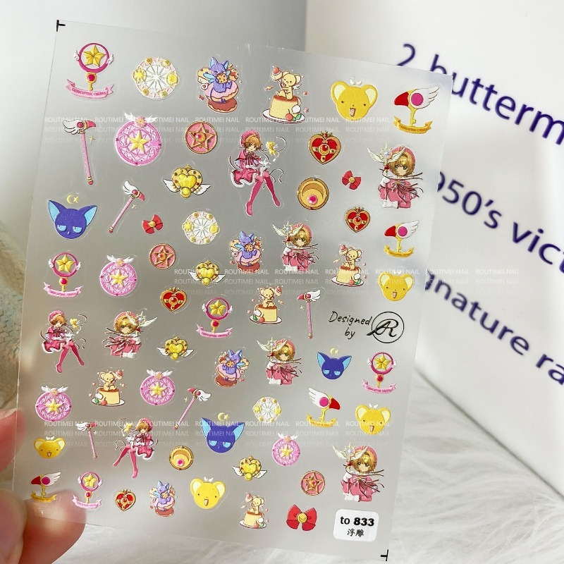 Sailor Moon Nail Stickers Tsuk - огляд і ціна Nail Art Maroon