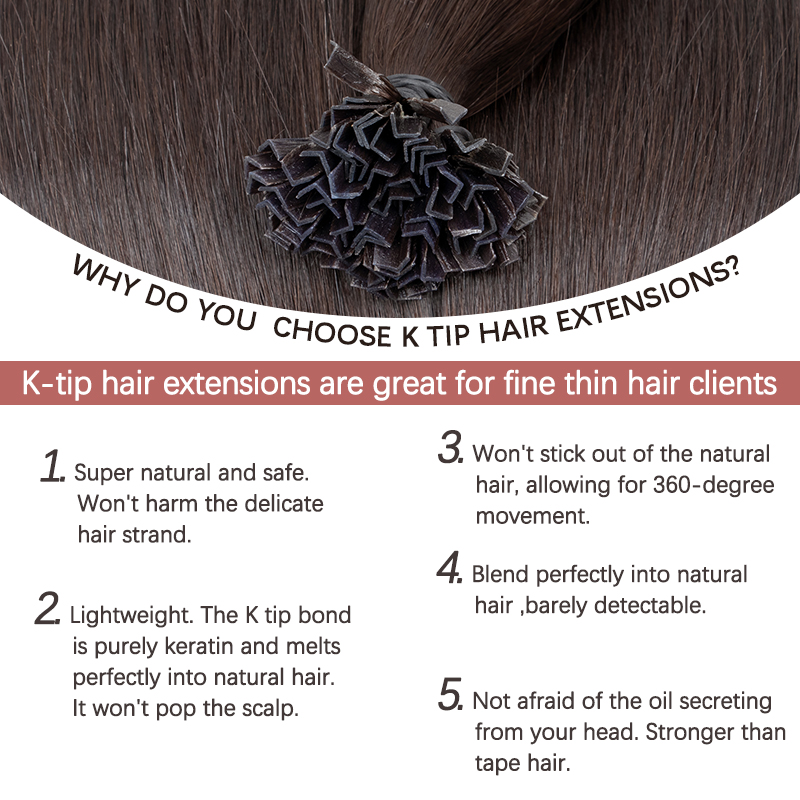 VADES K Tip Hair Extensions Hu - огляд і ціна Nail Art Natural