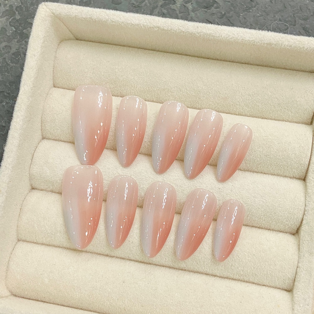 Handmade Almond Press on Nails - огляд і ціна Nail Art Simple