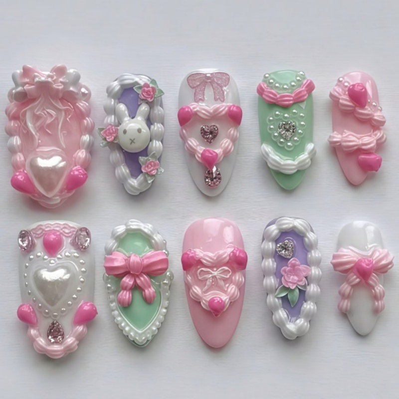 Strawberry Cream Ruffle 3D Fre - огляд і ціна Nail Art Strawberry