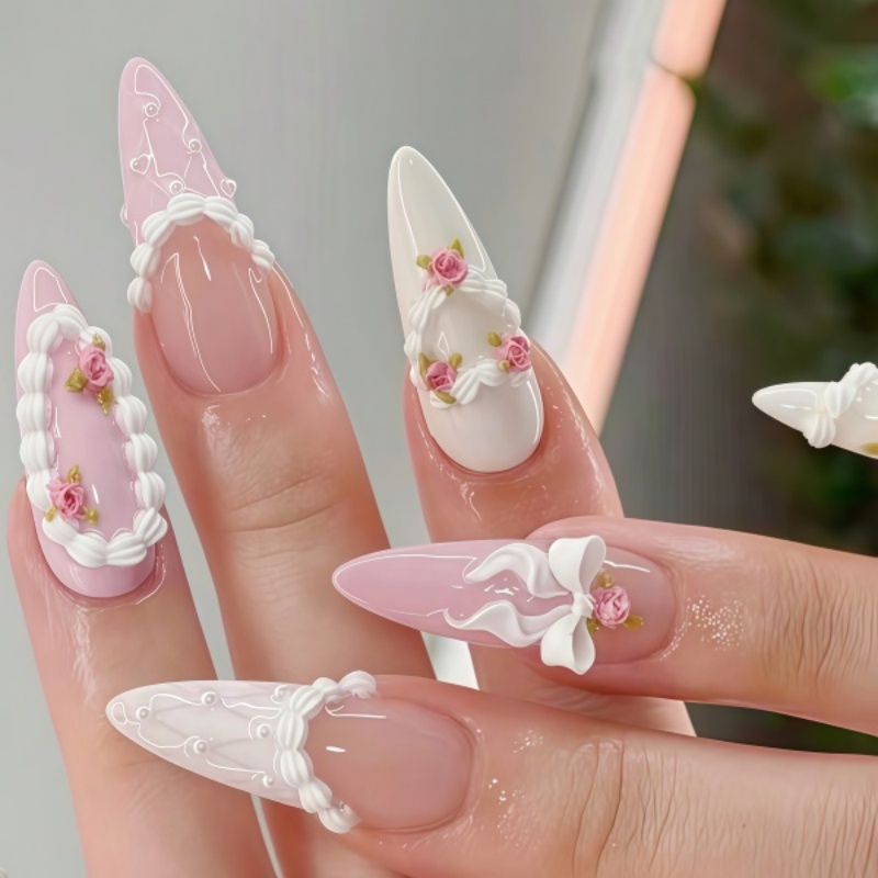 Strawberry Cream Ruffle 3D Fre - огляд і ціна Nail Art Strawberry