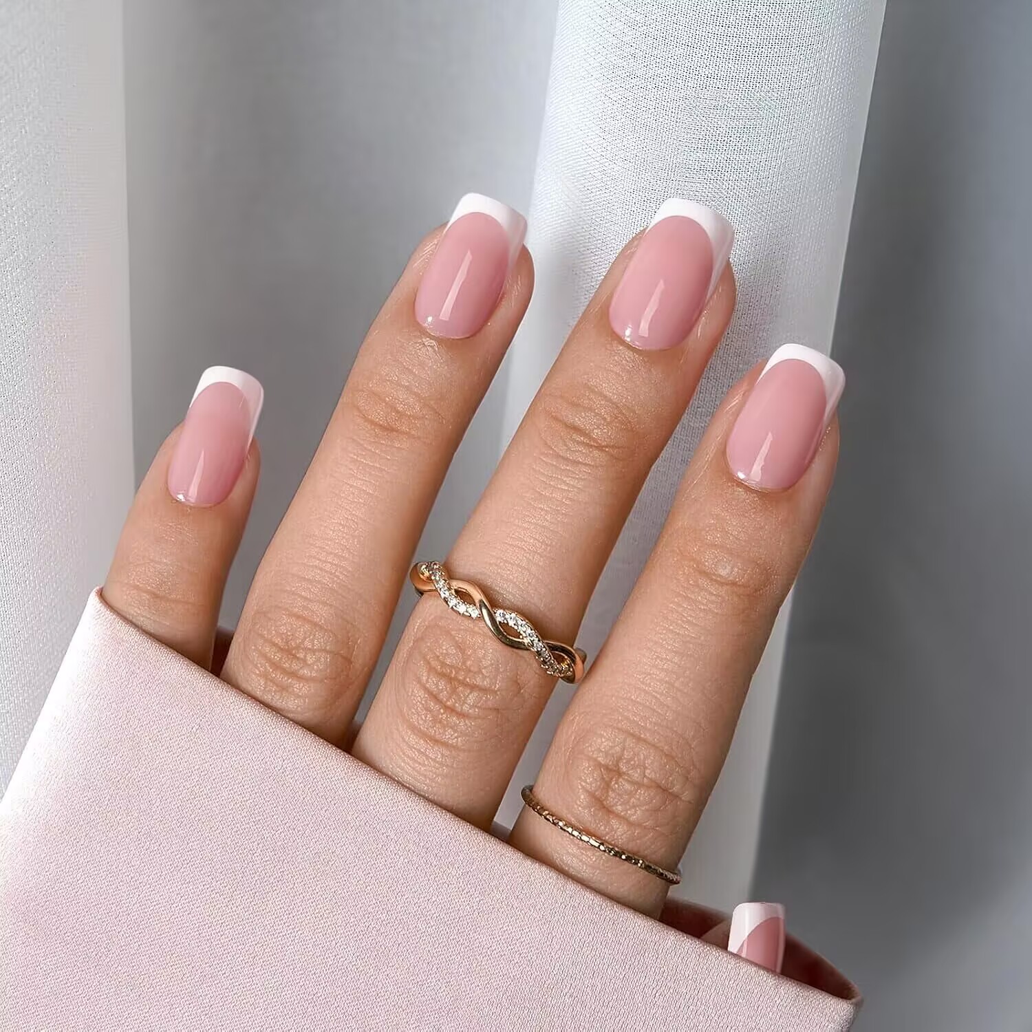 24PCS Short Square White Franc - огляд і ціна Nail Art France