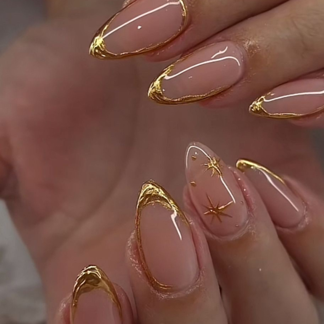 24Pcs Short Almond Nails Set F - огляд і ціна Nail Art Glitter
