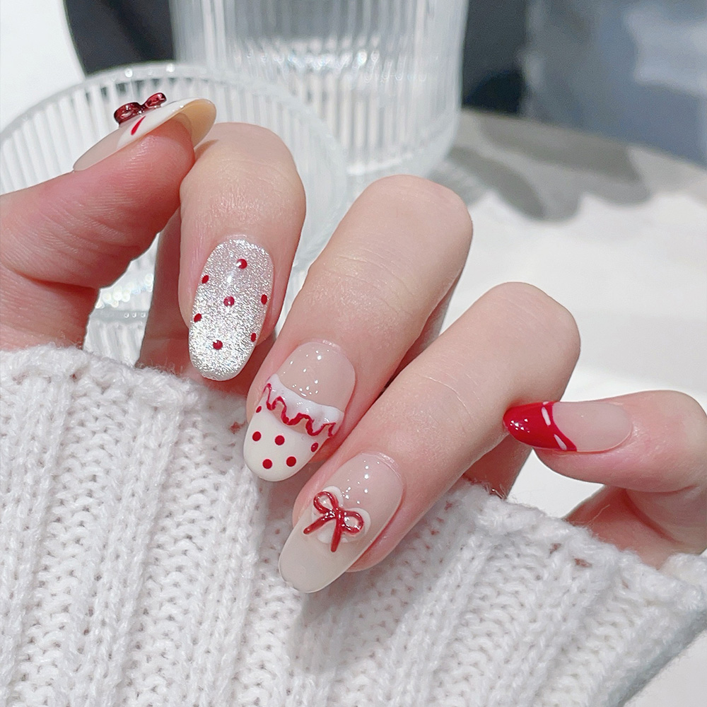 10pcs Short Oval Handmade Pres - огляд і ціна Nail Art Oval