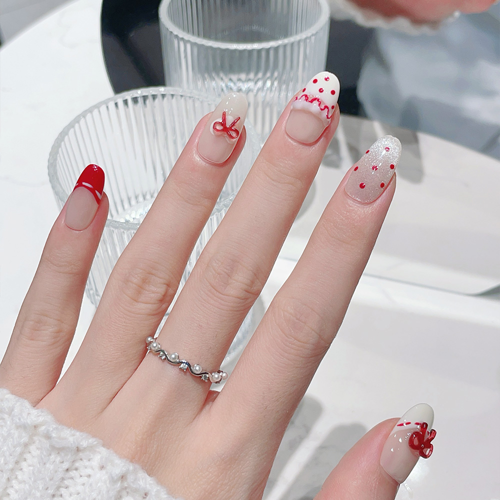 10pcs Short Oval Handmade Pres - огляд і ціна Nail Art Oval