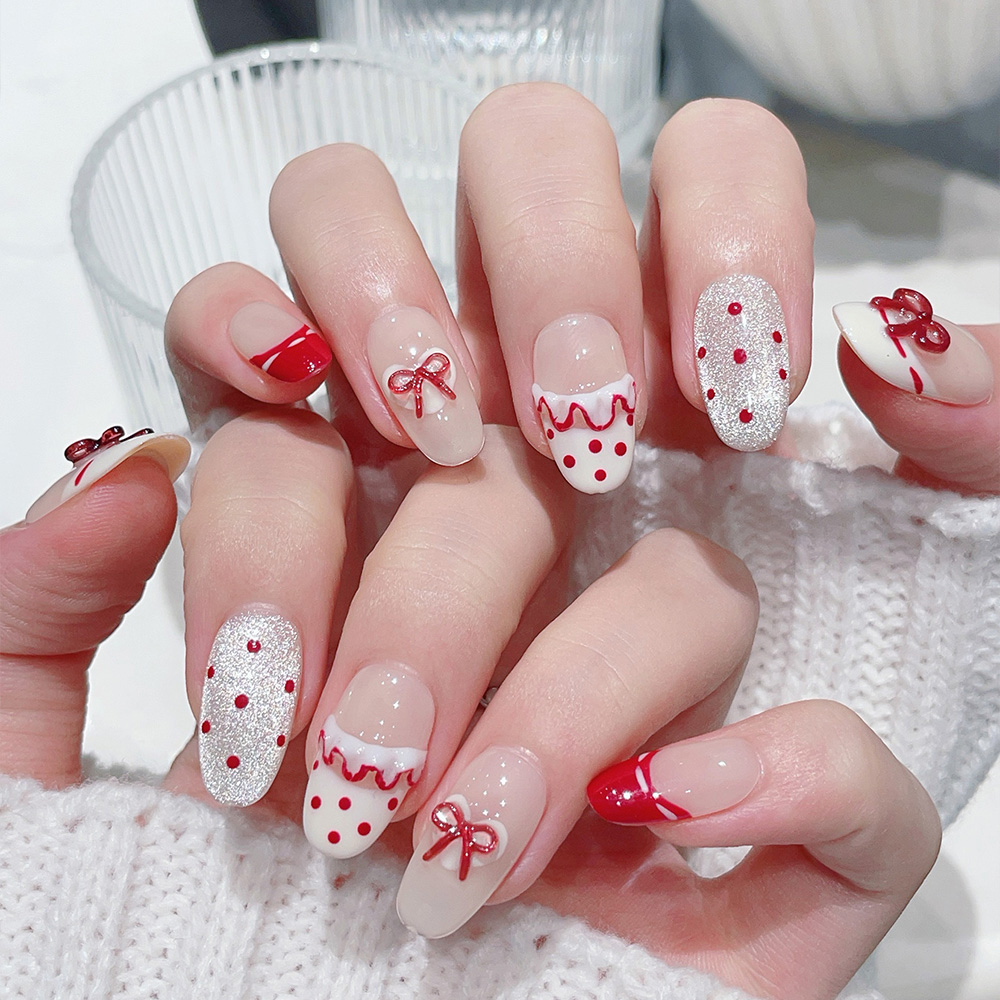 10pcs Short Oval Handmade Pres - огляд і ціна Nail Art Oval