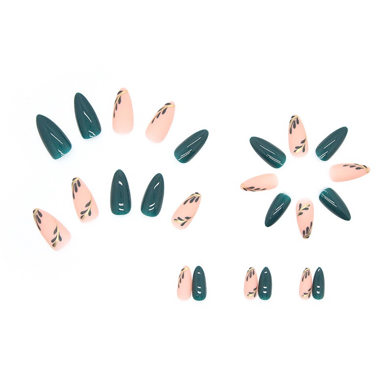 24P/Set Medium-length Almond P - огляд і ціна Nail Art Simple