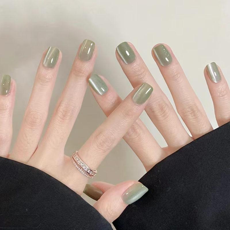 10Pcs Trendy Simple Solid Colo - огляд і ціна Nail Art Cat Eye Simple