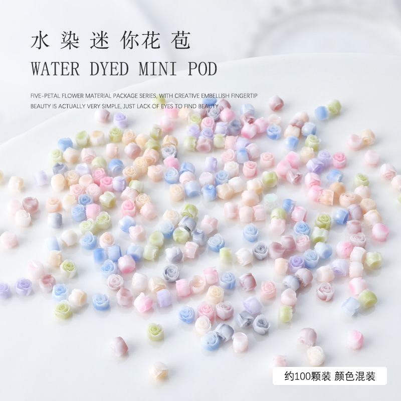100PCS Mini 3D Acrylic Flower  - огляд і ціна Nail Art Xs