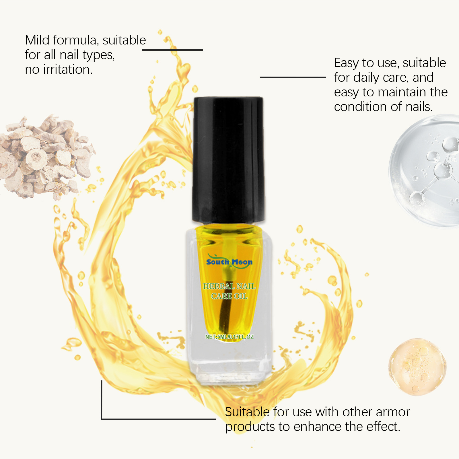 South Moon Herbal Nail Oil Sof - огляд і ціна Nail Art Maroon