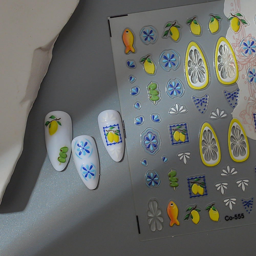 Lemon Fruit Nail Stickers Bohe - огляд і ціна Nail Art France