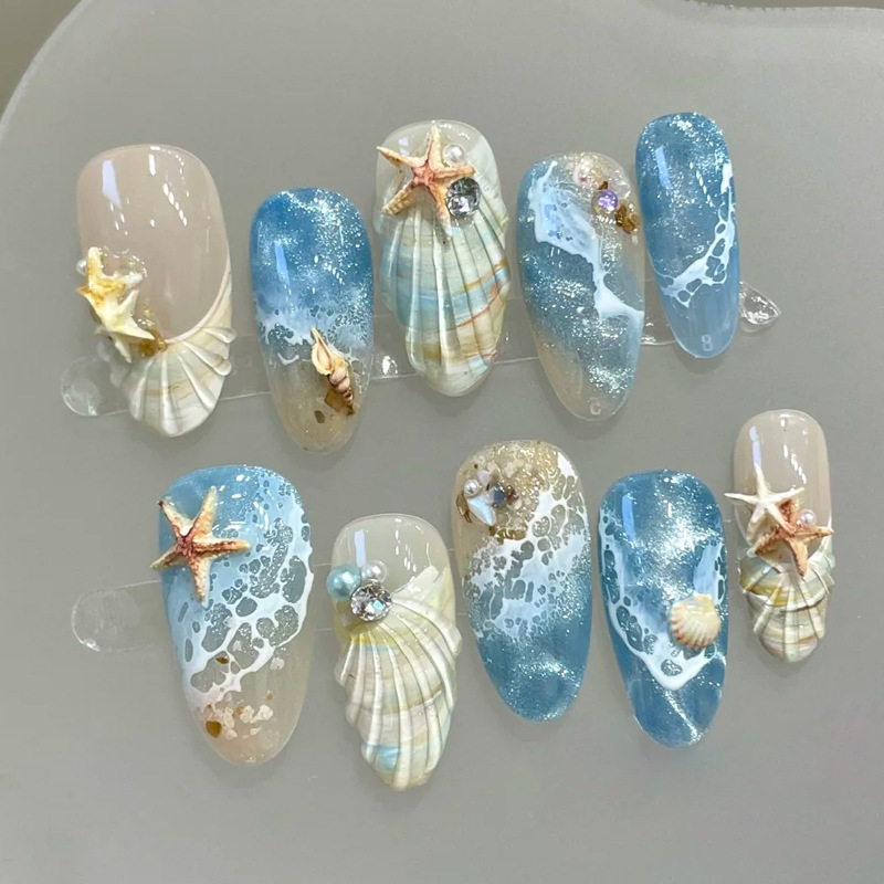24Pcs Mid-length French Almond - огляд і ціна Nail Art Xs