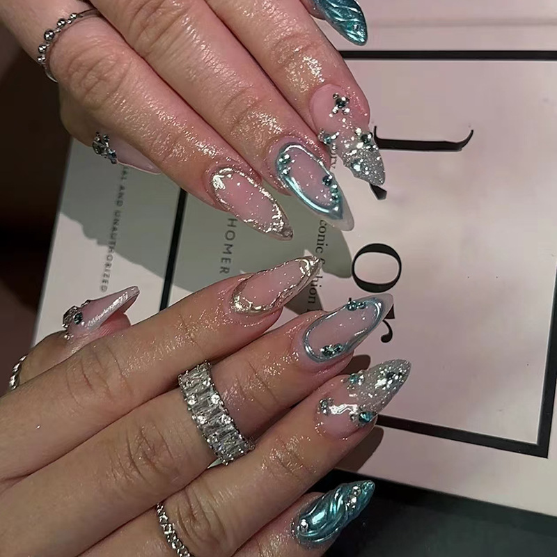 24Pcs Mid-length French Almond - огляд і ціна Nail Art Xs