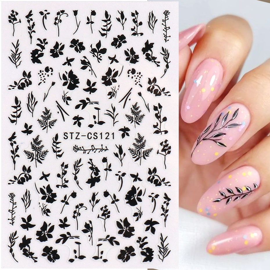 2pcs 3D Simple Floral Leaf Nai - огляд і ціна Nail Art Simple Elegant