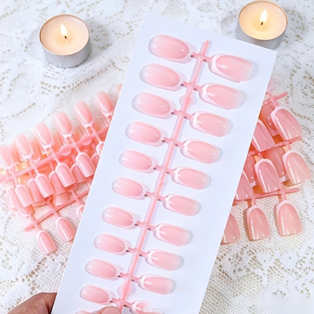 120PCS Short Square French Tip - огляд і ціна Nail Art Natural