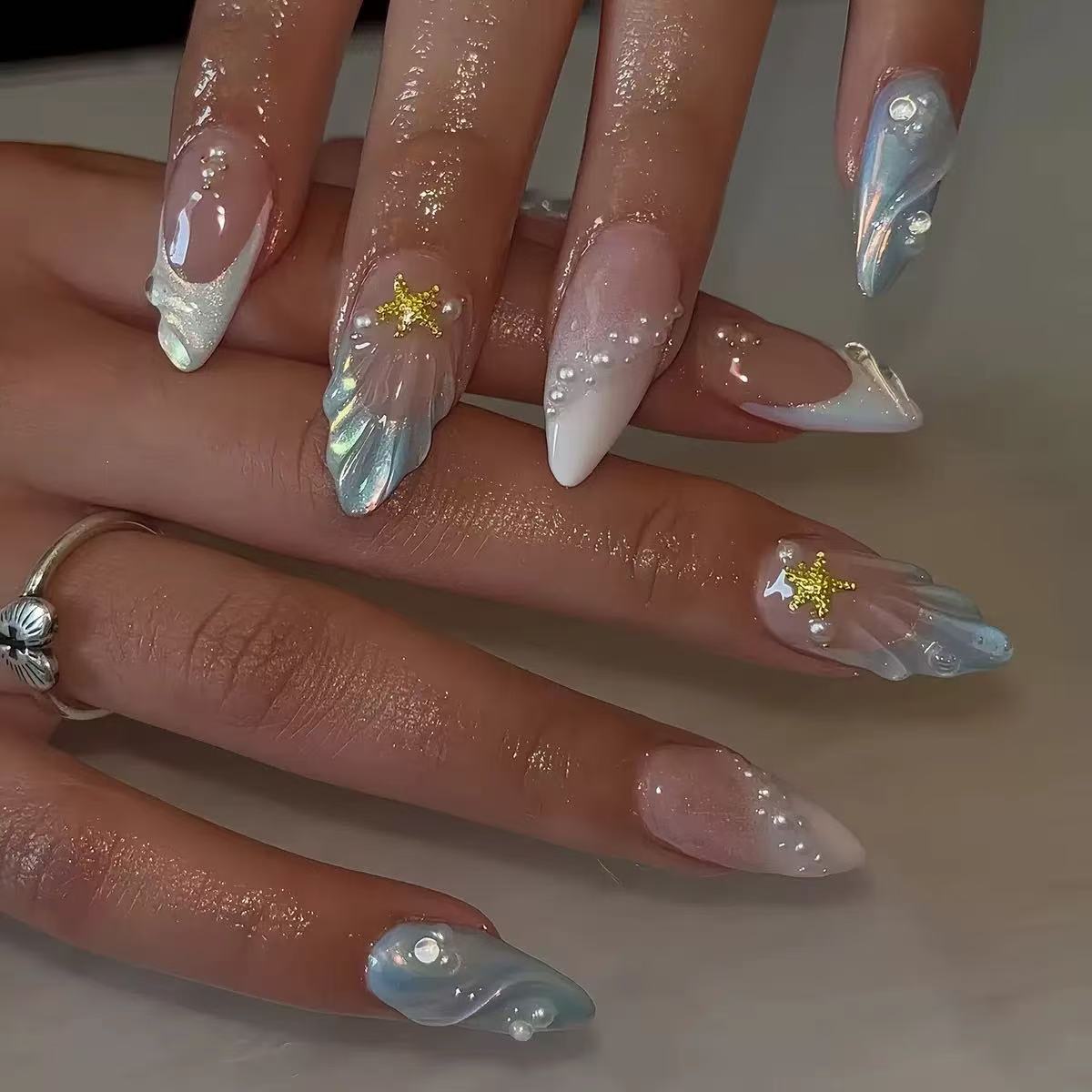 24pcs Short Oval 3D Gel Nail S - огляд і ціна Nail Art Oval