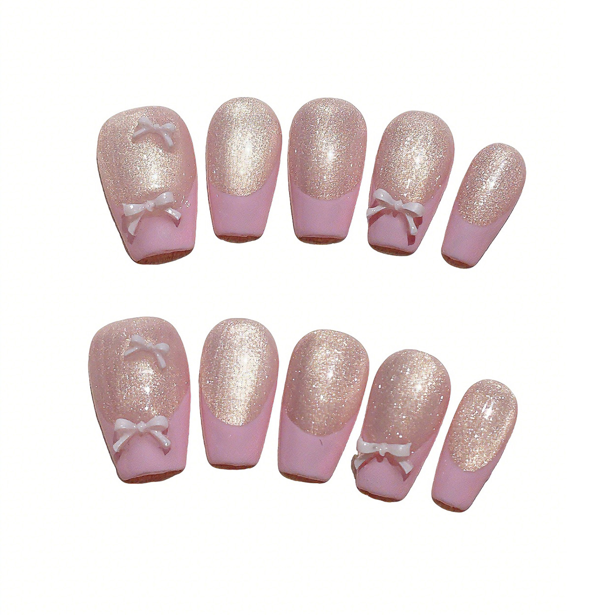 10pcs Short Trapezoid Handmade - огляд і ціна Nail Art Simple Elegant