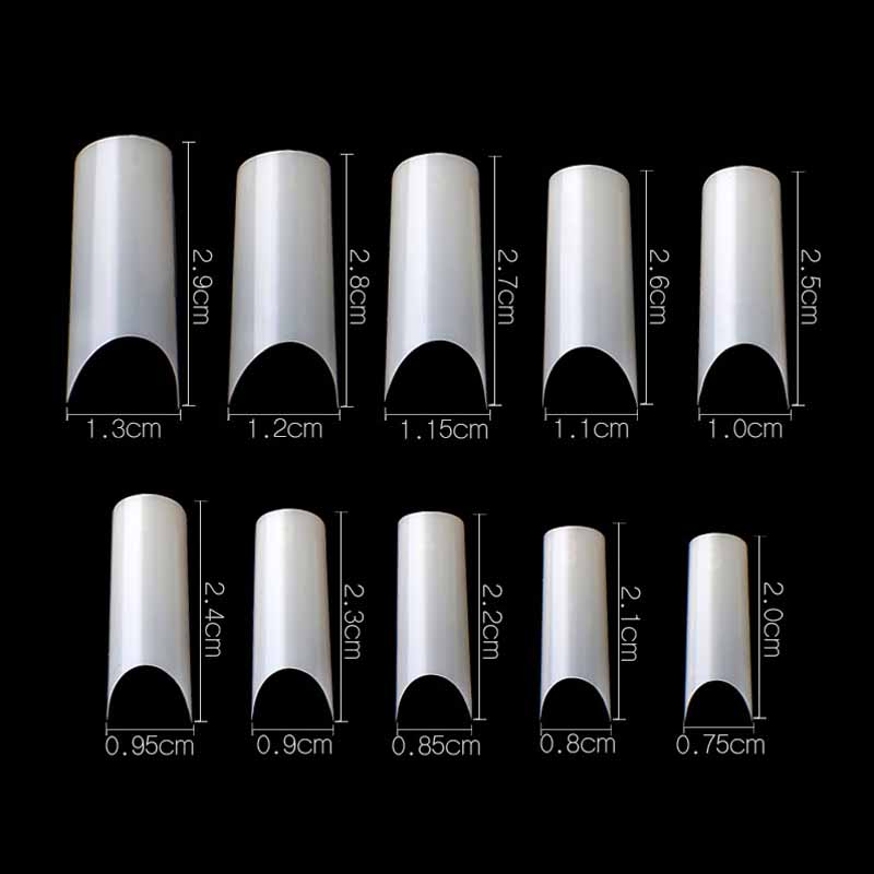 Nail Tips 500 Pcs C Curved Fak - огляд і ціна Nail Art Xs
