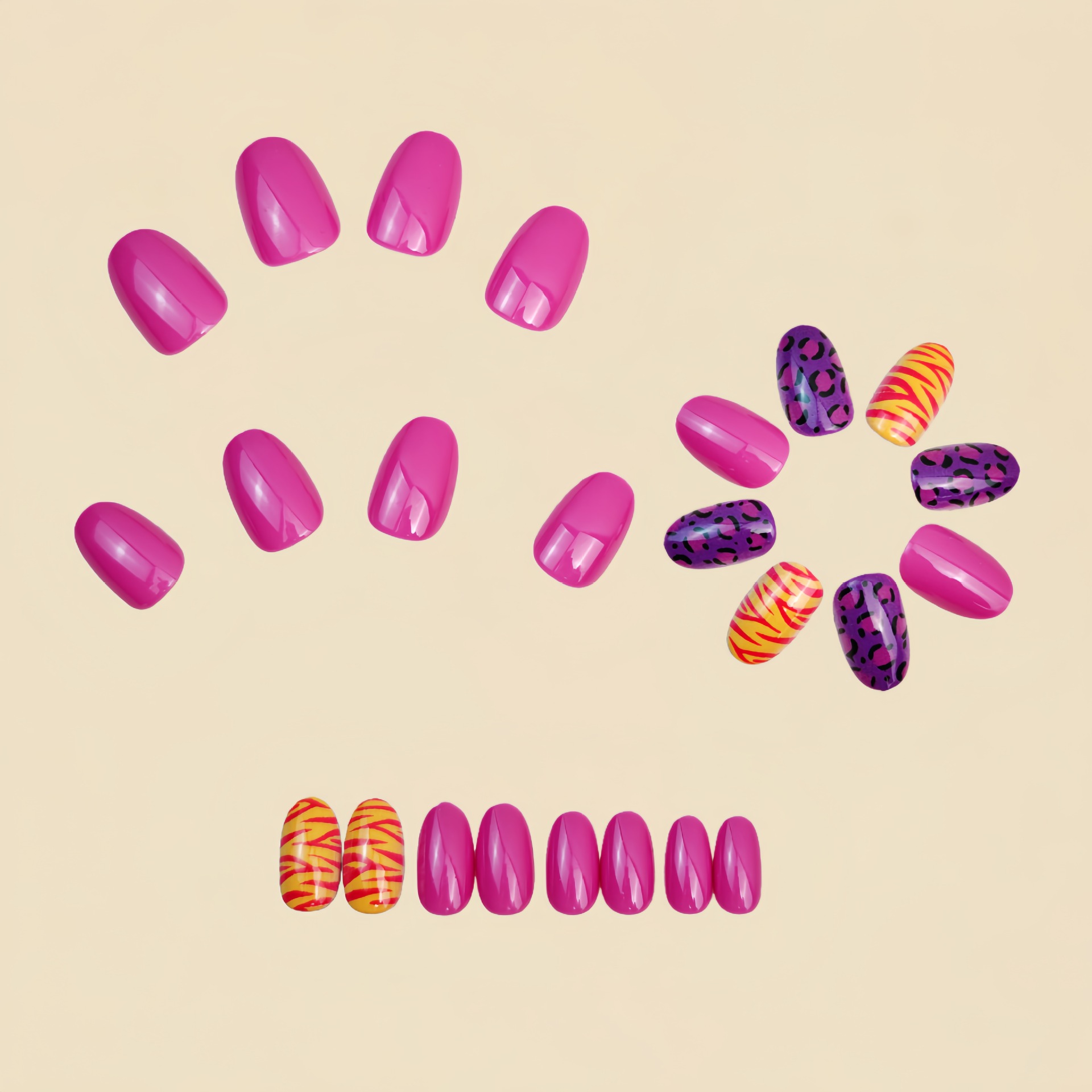 Short long fake nails for wome - огляд і ціна Nail Art Glitter