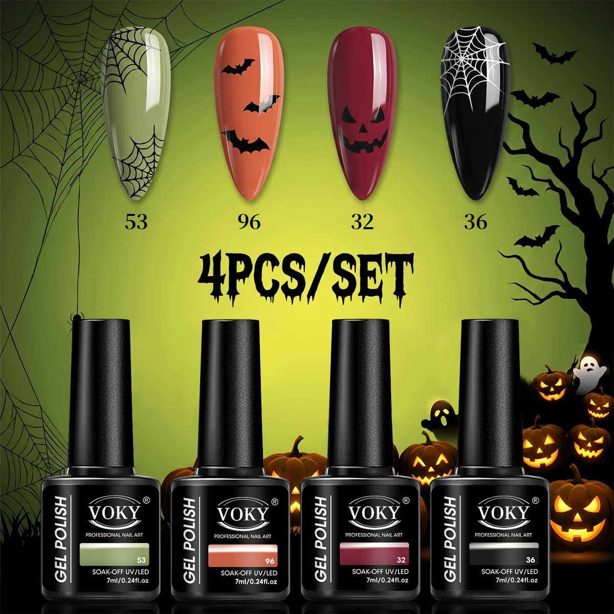4-Pack of Olive Green, Orange, - огляд і ціна Nail Art Burgundy
