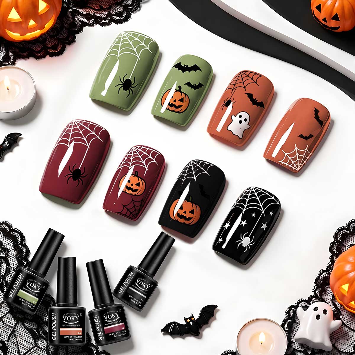 4-Pack of Olive Green, Orange, - огляд і ціна Nail Art Burgundy