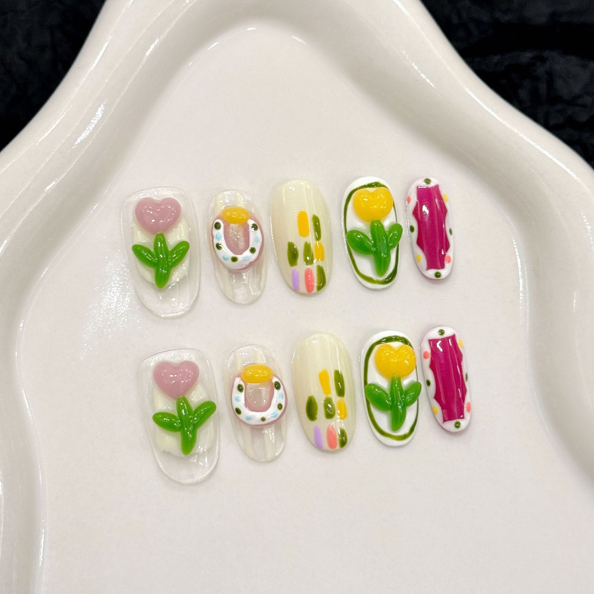 10pcs Handmade Press on Nails  - огляд і ціна Nail Art Strawberry