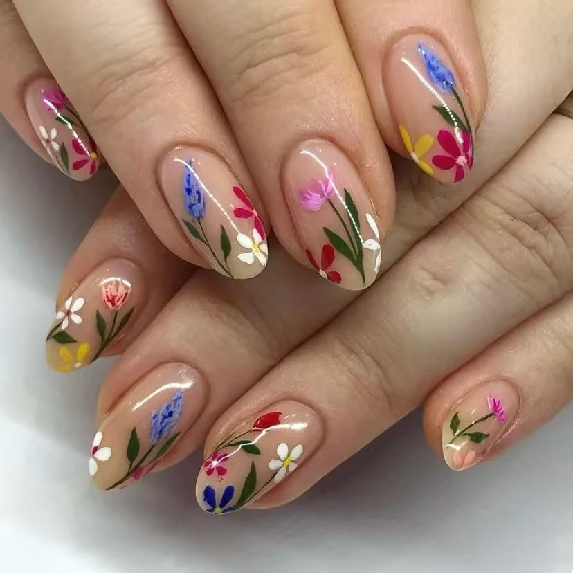 24Pcs Simple Almond Nails Tips - огляд і ціна Nail Art Oval