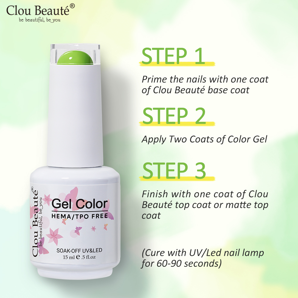 Clou Beaute Hot Color Gel Poli - огляд і ціна Nail Art Burgundy