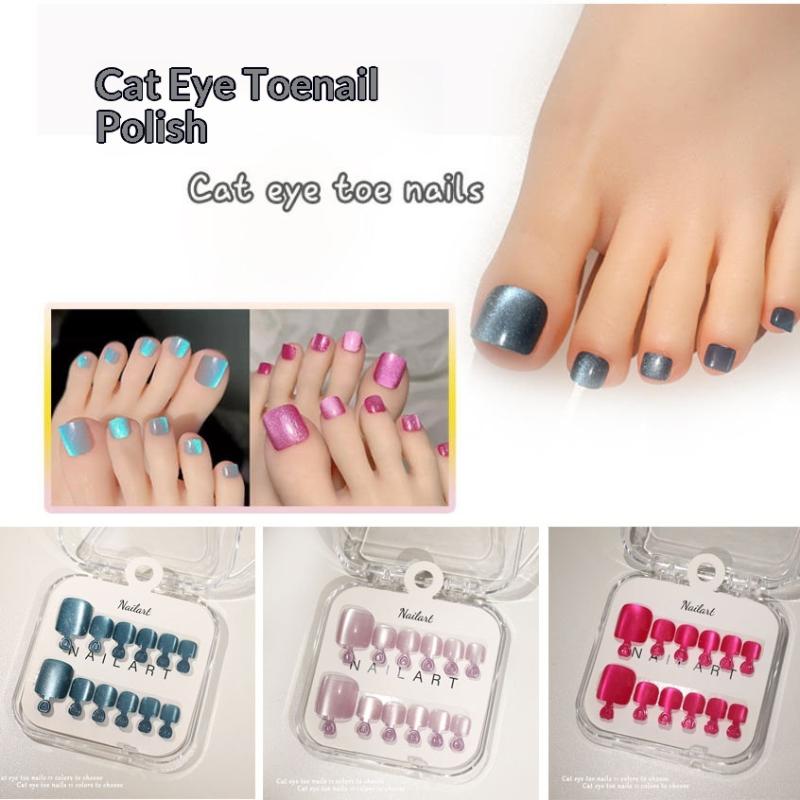 10 Pcs/Box French Fake Nails G - огляд і ціна Nail Art Full Cat Eye