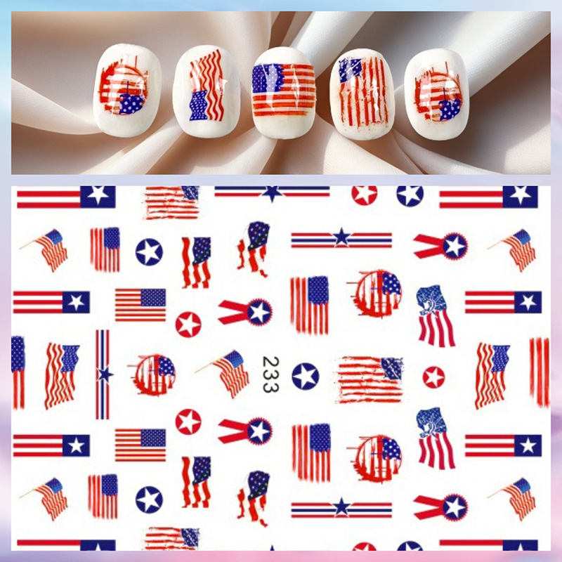 1Sheet 4th of July Nail Sticke - огляд і ціна Nail Art France