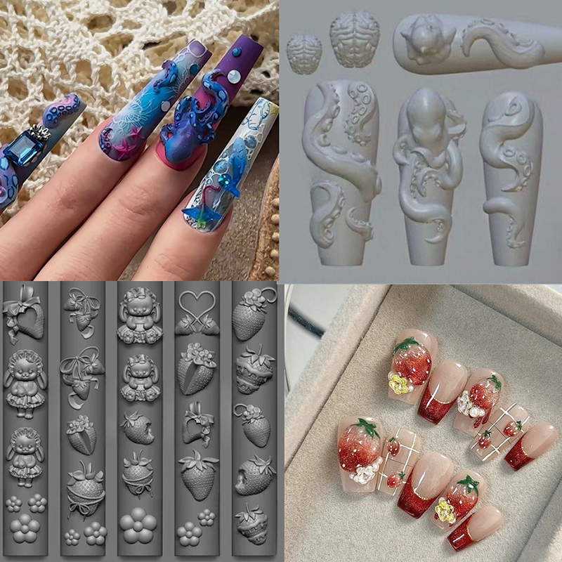 ✰✪Bunny Strawberry Ocean Octop - огляд і ціна Nail Art Strawberry