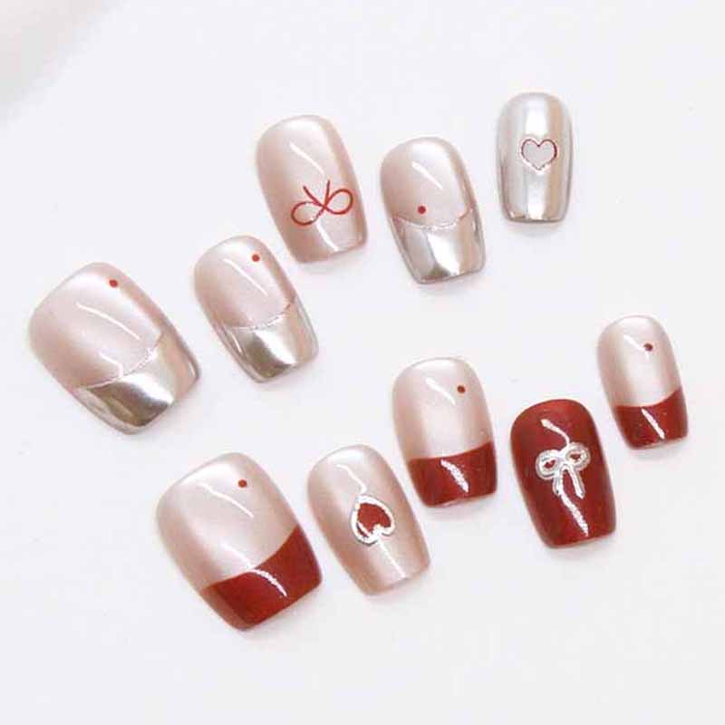 10 Pcs Women Handmade Press on - огляд і ціна Nail Art Cat Eye Simple