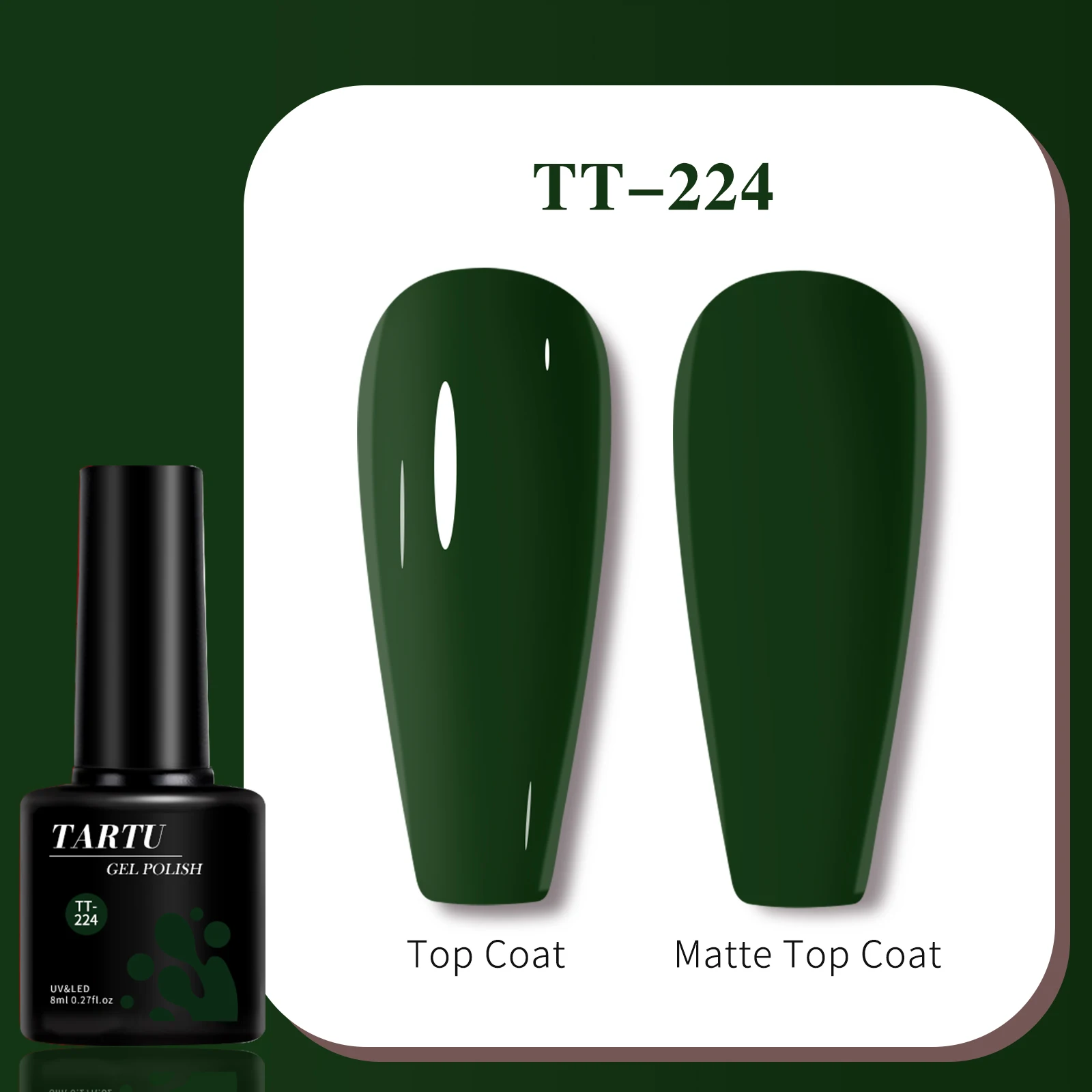 TARTU 8ml Gel Nail Polish 63 C - огляд і ціна Nail Art Burgundy