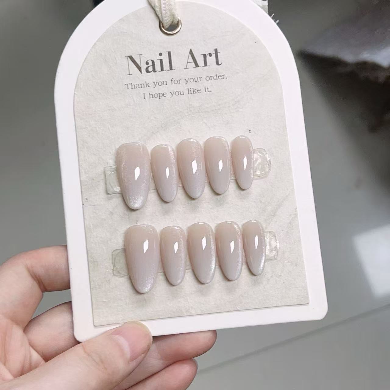 10pcs Solid Color Handmade Pre - огляд і ціна Nail Art Full Cat Eye