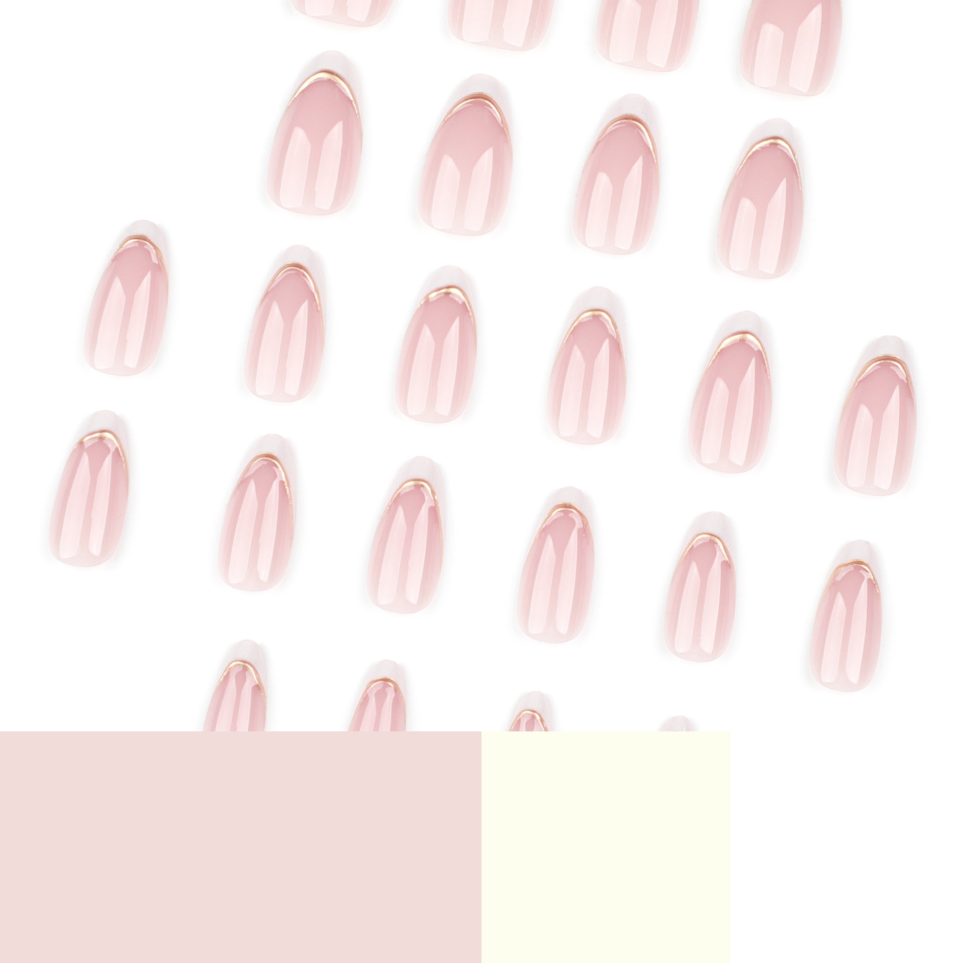French Nude Pink White Edge Al - огляд і ціна Nail Art Simple Elegant