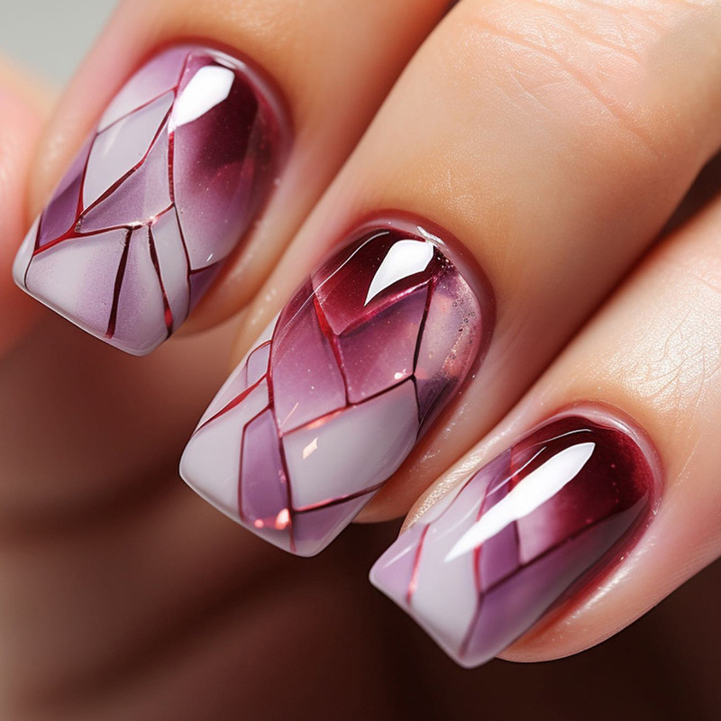 24Pcs Red Bow Cat-eye Stick-on - огляд і ціна Nail Art Cat Eye Simple