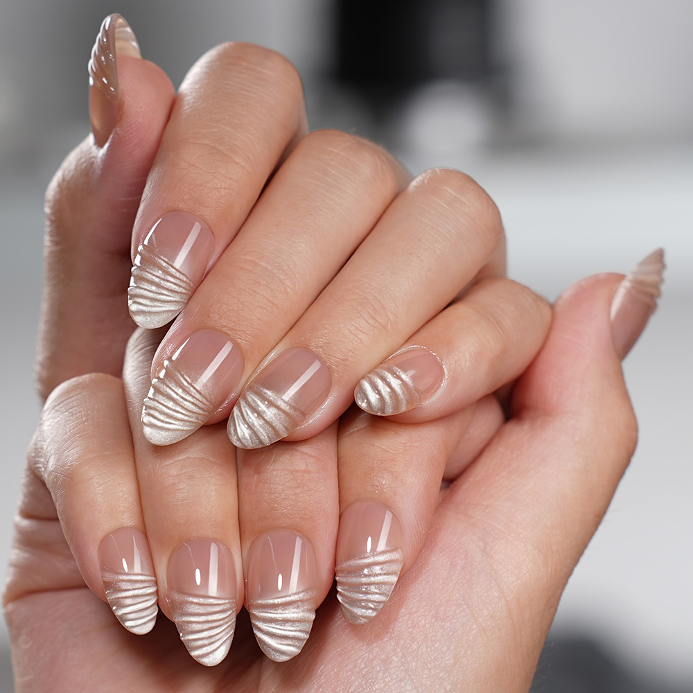 VITAGWX 64pcs Almond Press on  - огляд і ціна Nail Art Full Cat Eye