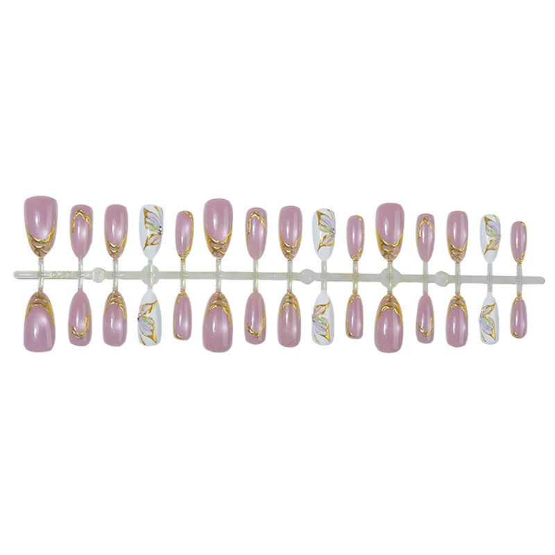 Cat Eye Almond False Nails Gol - огляд і ціна Nail Art Cat Eye Simple