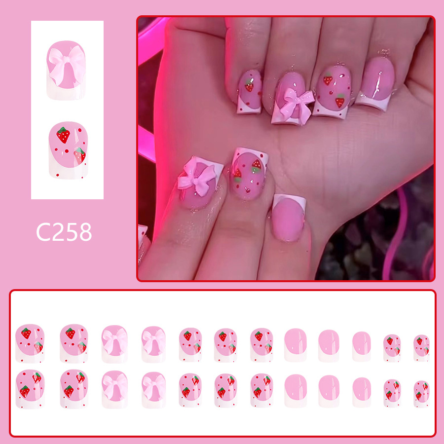 24pcs Red Strawberry Designs F - огляд і ціна Nail Art Strawberry