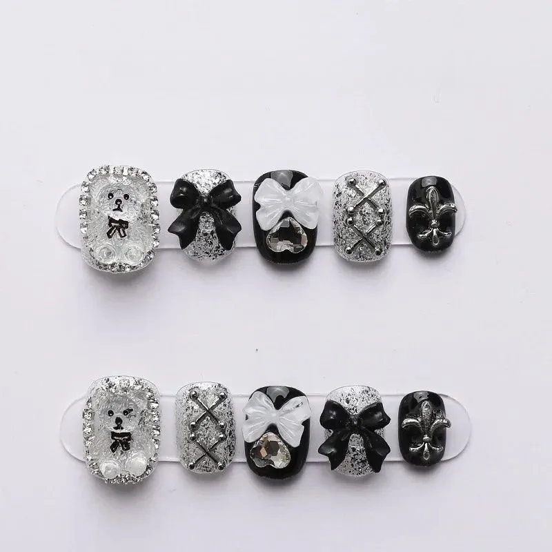 10 PCS Sheer Lace Bear Nail Ar - огляд і ціна Nail Art Glitter