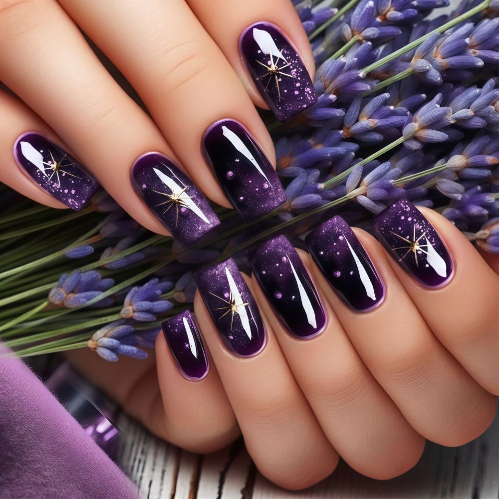 Short Medium fake nails gradie - огляд і ціна Nail Art Maroon