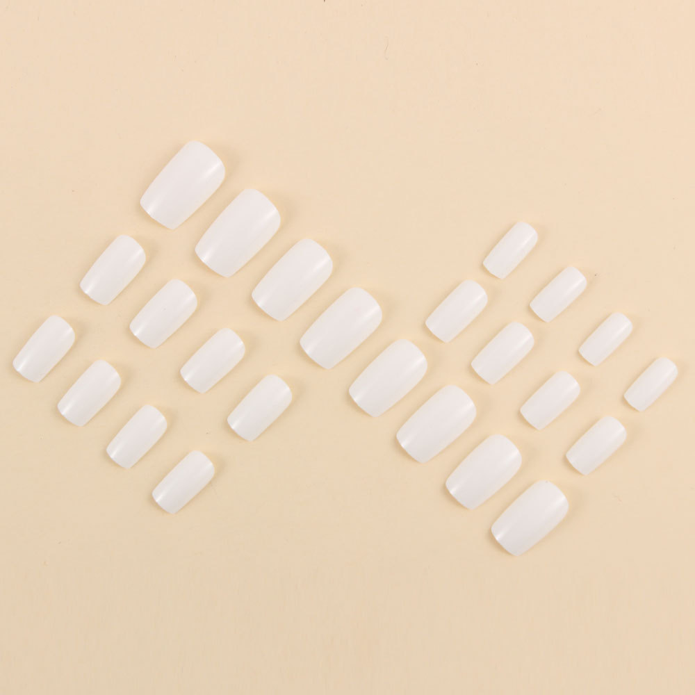 24PCS Simple White Press on Na - огляд і ціна Nail Art Simple Elegant